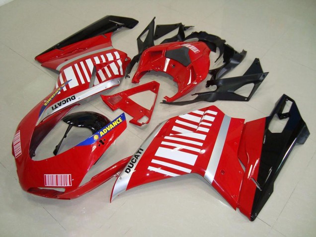Ducati 848 1098 1198 2007-2014 - Rojo Blanco Ducati 848 1098 1198 2007-2014 - Rojo Blanco