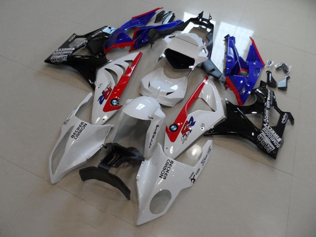 BMW S1000RR 2009-2014 - Blanco Azul Rojo Becker Carbon BMW S1000RR 2009-2014 - Blanco Azul Rojo Becker Carbon