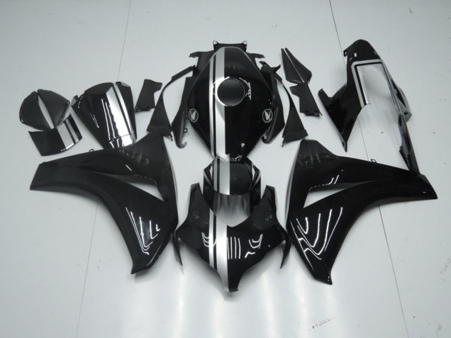 Honda CBR 1000 RR 2008-2011 - Brillante Negro con Plata Raya Honda CBR 1000 RR 2008-2011 - Brillante Negro con Plata Raya