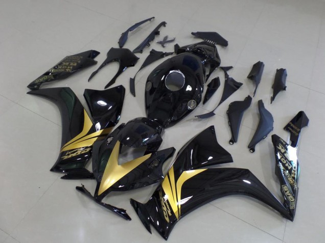 Honda CBR 1000 RR 2012-2016 - Brillante Negro Oro Pegatinas