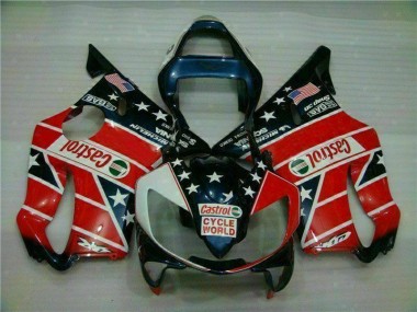 Honda CBR 600 F4i 2001-2003 - Rojo Blanco Azul Castrol Cycle World