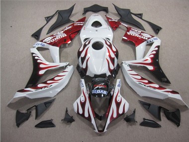 Honda CBR 600 RR 2007-2008 - Blanco Rojo Llama Tiburón