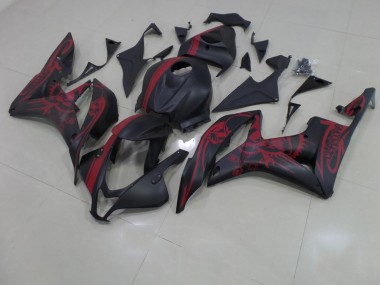 Honda CBR 600 RR 2007-2008 - Negro Mate Rojo Cráneo con Raya