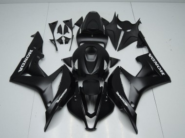 Honda CBR 600 RR 2007-2008 - Negro Mate con Blanco Pegatinas