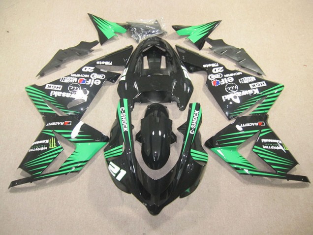 Kawasaki ZX10R 2003-2005 - Negro Verde C-Shock Monster