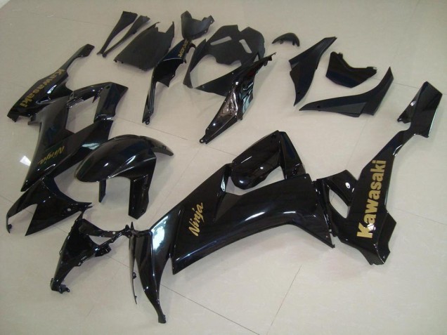 Kawasaki ZX10R 2008-2010 - Brillante Negro con Oro Pegatinas Kawasaki ZX10R 2008-2010 - Brillante Negro con Oro Pegatinas
