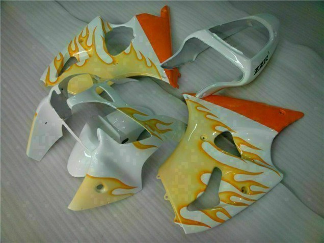 Kawasaki ZX6R 2000-2002 - Blanco Amarillo Llama Kawasaki ZX6R 2000-2002 - Blanco Amarillo Llama