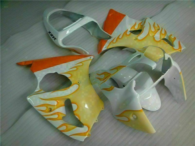 Kawasaki ZX6R 2000-2002 - Blanco Amarillo Llama Kawasaki ZX6R 2000-2002 - Blanco Amarillo Llama