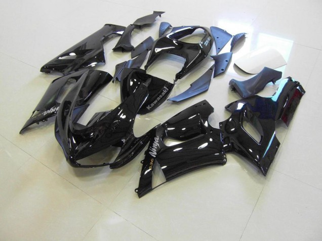 Kawasaki ZX6R 2005-2006 - Brillante Negro Plata Calcomanías Kawasaki ZX6R 2005-2006 - Brillante Negro Plata Calcomanías