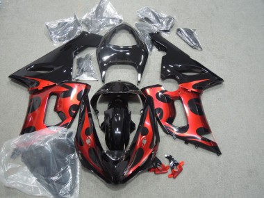 Kawasaki ZX6R 2005-2006 - Negro Rojo