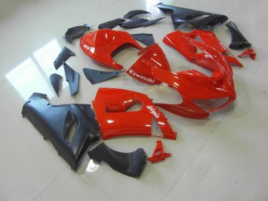 Kawasaki ZX6R 2005-2006 - Rojo & Negro Mate