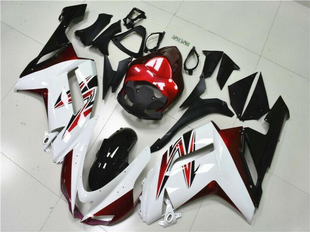 Kawasaki ZX6R 2007-2008 - Blanco Negro Rojo Kawasaki ZX6R 2007-2008 - Blanco Negro Rojo