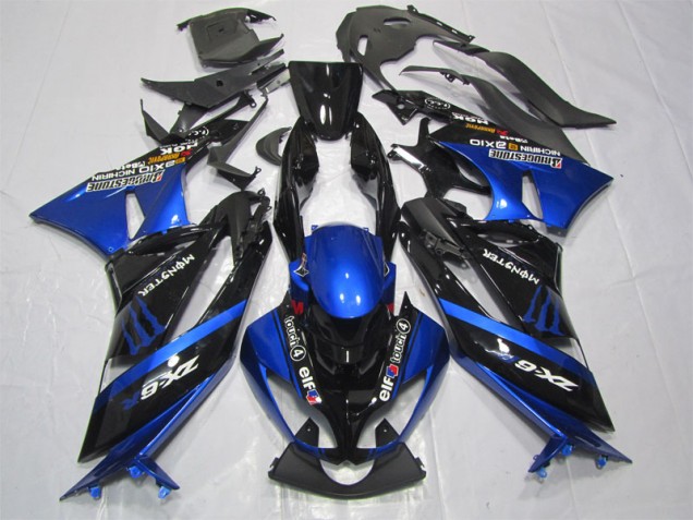 Kawasaki ZX6R 2009-2012 - Negro Azul Monster Kawasaki ZX6R 2009-2012 - Negro Azul Monster