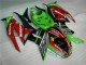Kawasaki ZX6R 2009-2012 - Negro Rojo Verde Motocard Kawasaki ZX6R 2009-2012 - Negro Rojo Verde Motocard