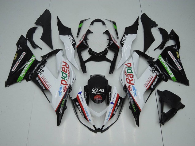Kawasaki ZX6R 2013-2018 - Negro Blanco Rapid Hager