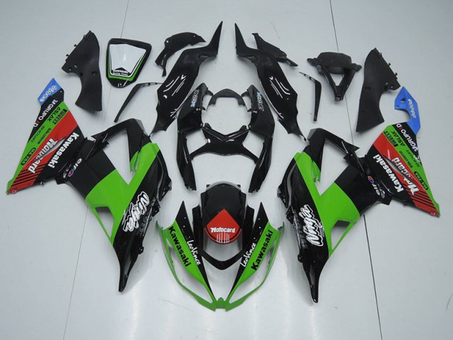 Kawasaki ZX6R 2013-2018 - Negro Verde Roja Motocard Kawasaki ZX6R 2013-2018 - Negro Verde Roja Motocard