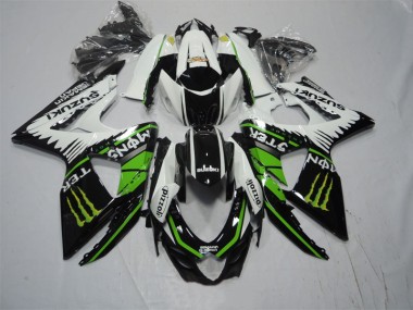 Suzuki GSXR 1000 K9 2009-2016 - Negro Blanco Verde Monster Pizzoli