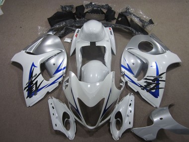 Suzuki GSXR 1300 Hayabusa 2008-2019 - Blanco Plata Azul
