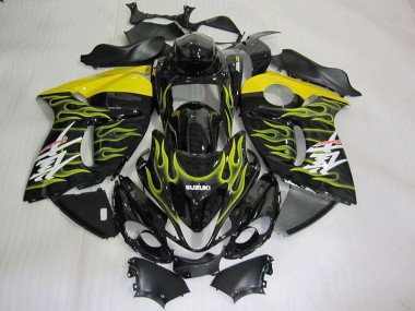 Suzuki GSXR 1300 Hayabusa 2008-2019 - Negro Amarillo Llama