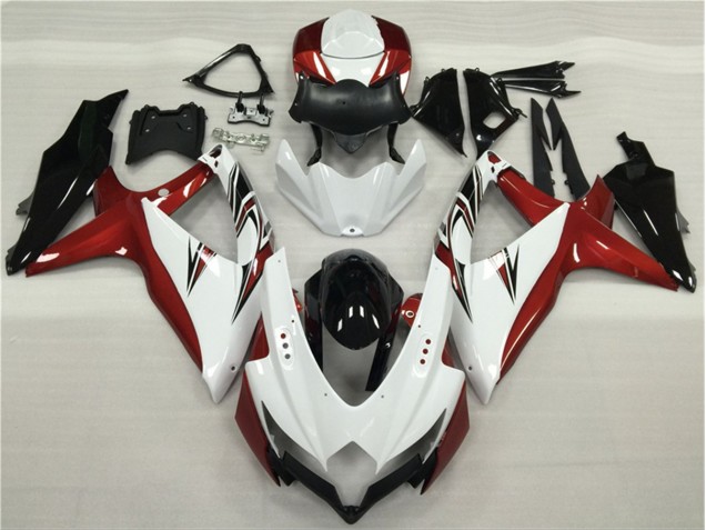 Suzuki GSXR 600 / 750 K8 2008-2010 - Blanco Rojo Negro