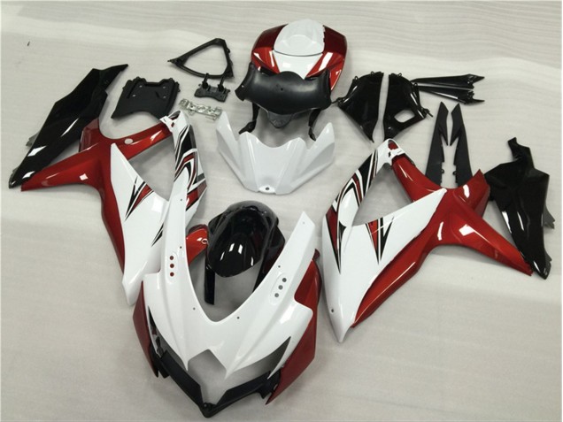 Suzuki GSXR 600 / 750 K8 2008-2010 - Blanco Rojo Negro