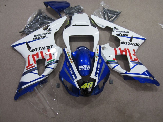Yamaha R1 1998-1999 - Azul Blanco Motul Dunlop 46 Yamaha R1 1998-1999 - Azul Blanco Motul Dunlop 46