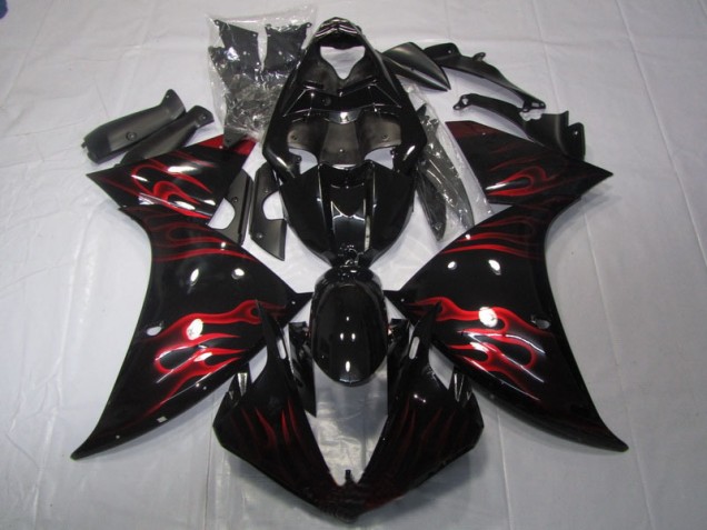 Yamaha R1 2009-2011 - Negro Rojo Llama Yamaha R1 2009-2011 - Negro Rojo Llama
