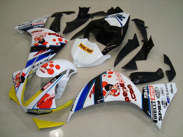 Yamaha R1 2012-2014 - Blanco Negro Pepe Phone