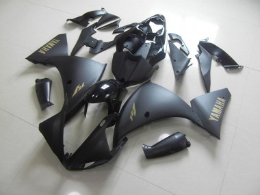 Yamaha R1 2012-2014 - Negro Mate Oro Pegatinas