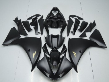 Yamaha R1 2012-2014 - Negro Mate Pegatinas