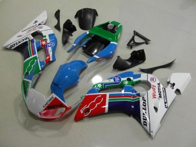 Yamaha R6 1998-2002 - Azul Blanco Verde Rojo Wudy Motul Dunlop Yamaha R6 1998-2002 - Azul Blanco Verde Rojo Wudy Motul Dunlop