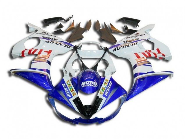 Yamaha R6 2003-2005 - Blanco Azul Fiat Motul Dunlop Yamaha R6 2003-2005 - Blanco Azul Fiat Motul Dunlop