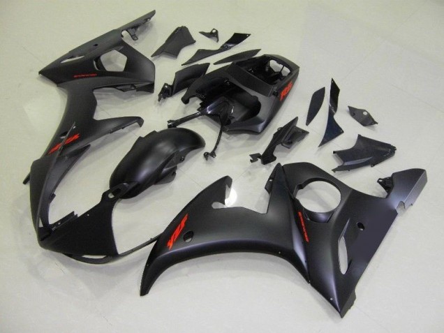 Yamaha R6 2003-2005 - Negro Mate Rojo Calcomanías Yamaha R6 2003-2005 - Negro Mate Rojo Calcomanías