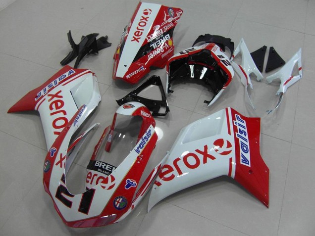 Ducati 848 1098 1198 2007-2014 - Blanco Rojo Xerox Ducati 848 1098 1198 2007-2014 - Blanco Rojo Xerox