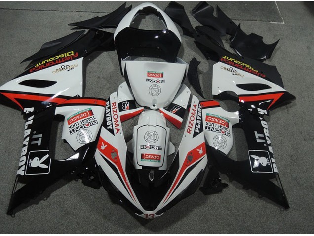 Kawasaki ZX6R 2005-2006 - Blanco Negro Rizoma Playboy Kawasaki ZX6R 2005-2006 - Blanco Negro Rizoma Playboy
